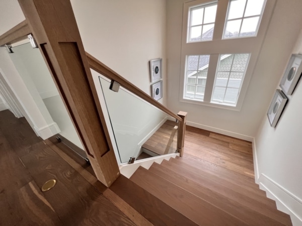 glass railings fabricated and installed by suburban glass and mirror